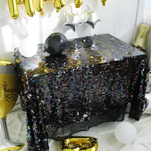 Imitation Mermaid Scales Round Sequined Tablecloth Birthday Party Background Party Decoration Dream Wedding Round Table Cover