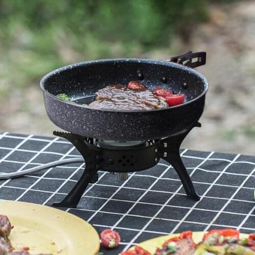 Frying Pan Flat Bottom Non-Sticky Lightweight Folding Camping Lightweight Kitchen Pan for Outdoor