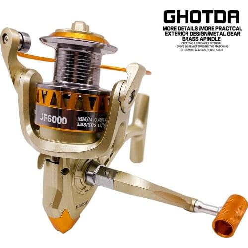 Spinning Fishing Reel New Arrival Fishing Reel Bass Pike Fishing Line Metal Spool carretes de pesca para mar