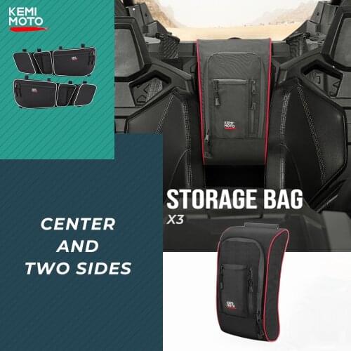 UTV Passenger And Driver Side Door Bags Side Storage Bag Knee Pad for Can Am Maverick X3 Max R Turbo DPS 4x4 2017 - 2021