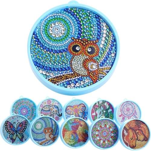 LED Decoration Mandala Light DIY Full Drill Diamond Painting Light Bedroom Night Lamp Home Desk Decorative Animal Night Lamp