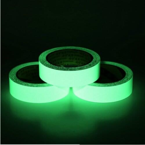 10M/10mm Luminous Tape Night Vision Glow In Dark Self-adhesive Fluorescence Warning Tape Safety Stage Home Decoration Tapes