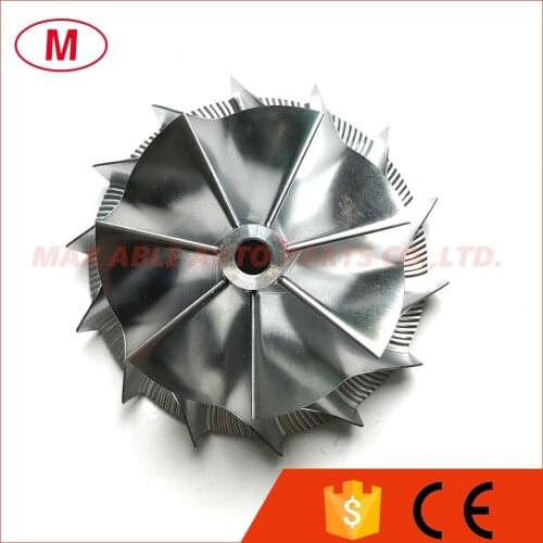 TB25 445436-0005 47.71/60.13mm 6+6 blades Turbo Billet compressor wheel/Aluminum 2618/Milling wheel for turbocharger Cartridge