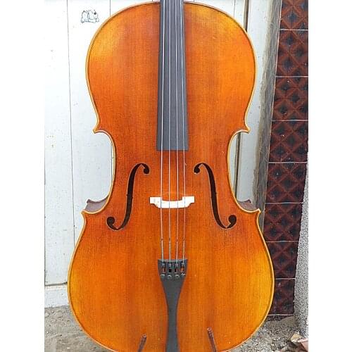 Cello 4/4 Size full Hand made antique old style handcarved bright sound