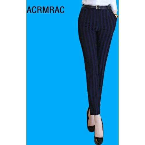 Women Suit pants Slim autumn stripe Pencil pants Suit pants Woman 8058