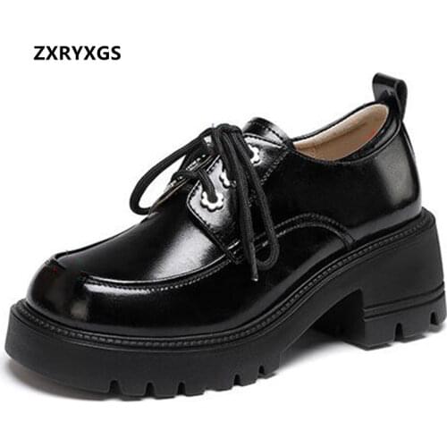 2020 New Spring Top Cowhide Work Shoes Women High Heel Shoes Breathable High Quality Leather Shoes Fashion Shoes Large Size 43