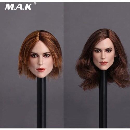 1:6 Scale European Sexy Curly Hair Female Head Sculpt Model Blond Short Head Carving Model For 12" Action Figure Doll