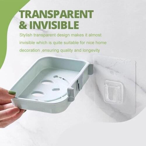 10 Pack Seamless Wall Hooks Double-sided Stickers Seamless Self Adhesive Hooks Bathroom Punch-free Holder Kitchen Supplies