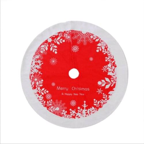 120cm Christmas Tree Skirt Round Christmas Tree Carpet Christmas Ornaments Floor Mat Cover Christmas New Year Party Decoration