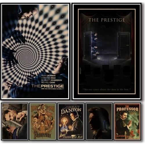 14 Designs Nolan Movie THE PRESTIGE Kraftpaper Poster Home Decal Art Painting Funny Wall Sticker for Coffee House Bar