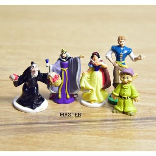 24PCS 4CM Original bulk small size Disney Snow White Dwarf Prince ornaments DIY decoration