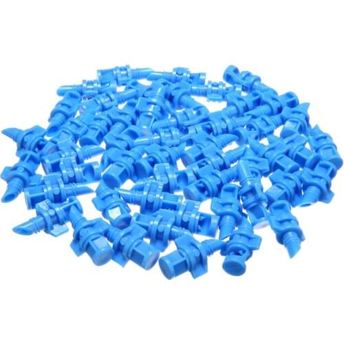 50pcs 90 Degre Atomization Misting Nozzle Water Control Sprayer Mist Sprinkler Connect with Irrigation Drip Hose