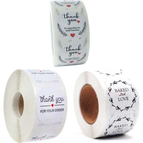 500pcs Thank You for Supporting My Small Business Stickers Seal Labels For Shop Handmade Scrapbooking Gift Packaging