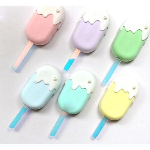 50pcs/set Acrylic Ice Cream Sticks Popsicle Stick DIY Handmade Making Crafts Cake Decorations for Birthday Party