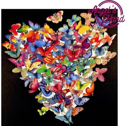 DIY diamond painting Heart-shaped butterfly rhinestone Diamond needlework full spuare&round embroidery painting cross stitch