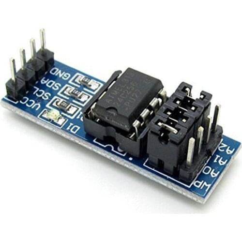 AT24C256 Chip Sockets I2C Serial EEPROM Data Storage Memory Module with Onboard LED Indicator