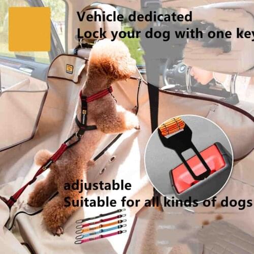 Dog car seat belt Dog car seat supplies Pet car artifact travel traction rope Large and small pet safety rope
