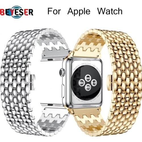 Bracelet Metal Links Steel band For Apple Watch series 1/2/3/4/5 42mm 38mm strap for i watch series 4 5 40mm 44mm Belt Wristband
