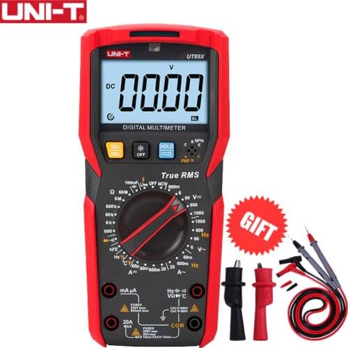 UNI-T UT89X Digital Multimeter True RMS Tester AC DC Voltmeter 1000V 20A Current Temperature Capacitance Resistance Test Meter
