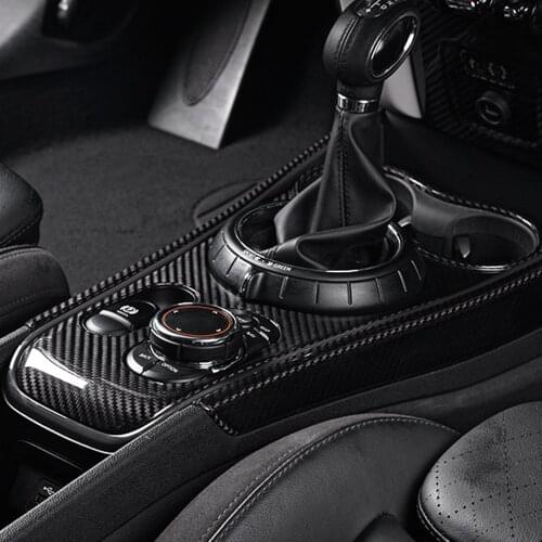 For MINI COOPER F54 F55 F56 F57 F60 Real Carbon Fiber Car Interior Accessories Central Control Panel Trim Sticker