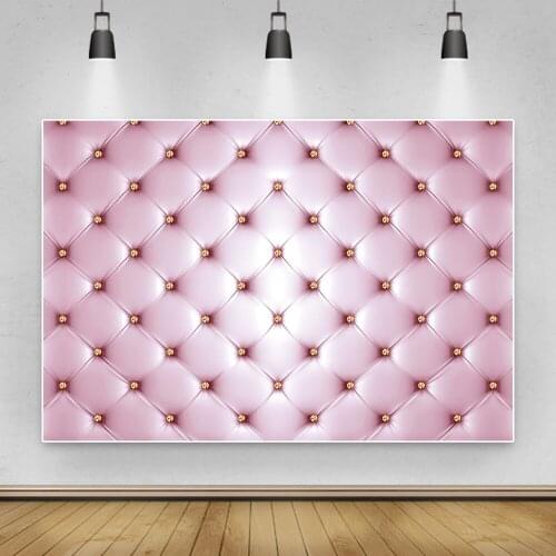Laeacco Photography Backgrounds Pink Headboard Bed Room Decor Baby Shower Newborn Kids Portrait Photo Backdrops For Photo Studio