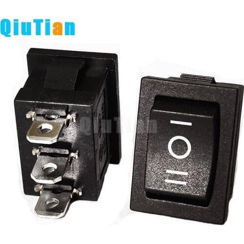 Push Button Switch 15*21mm 3 Position 6 Pins small black KCD1 ON-OFF-ON Boat Rocker Switch 6A/250VAC 10A/125VAC