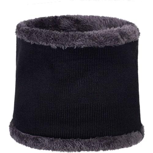 Coral Fleece Winter warm hat Mens Beanies Hats Scarf Warm Breathable Wool Knitted Hat For Boys Double Layers Cap gorras