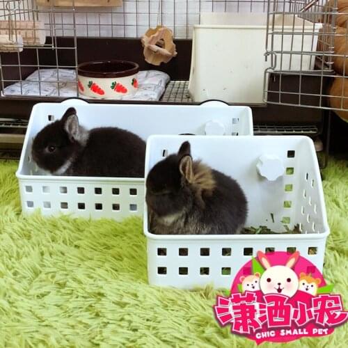 Rabbit Totoro Guinea Pig Fixed Built-in Straw Frame Plastic Grass Basket Food Container Mu Straw Frame Hay Feeder Maca Straw