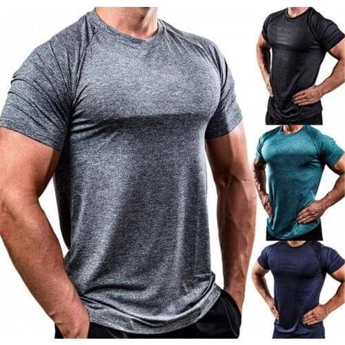 Mens Compression Short Sleeve Shirt Fitness Casual Sports Quick Dry Tee T-shirt