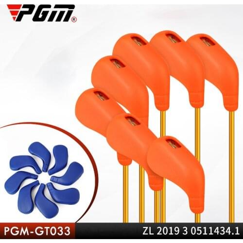 2021 New 8pcs Golf Iron Head Cover TPE Open Window Waterproof Golf Headcover Blue Black Orange Pink White Green Head Protector