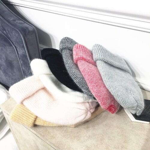 Newest adult thick rabbit fur knitted hat beanies Ladiy caps Skullcap Warm ski Skullies gorros