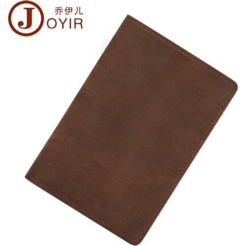 JOYIR Genuine Leather Men Passport Cover Passport Holder Travel Wallet Card Wallet Credit Card Holder Porte Carte Business Male