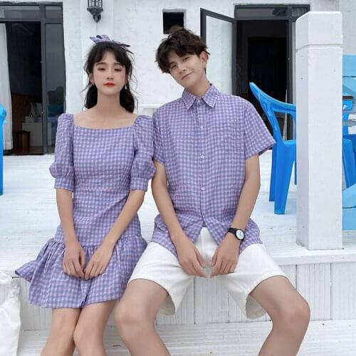 Couples wear mens dress womens skirt 8307# couples clothes couples clothing