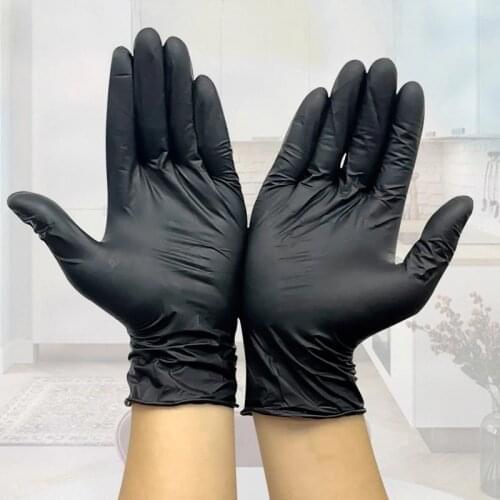 50/100P Nitril Gloves Waterproof Powder Free Latex Gloves Work Garden Household Kitchen Laboratory Cleaning Food Baking Tool