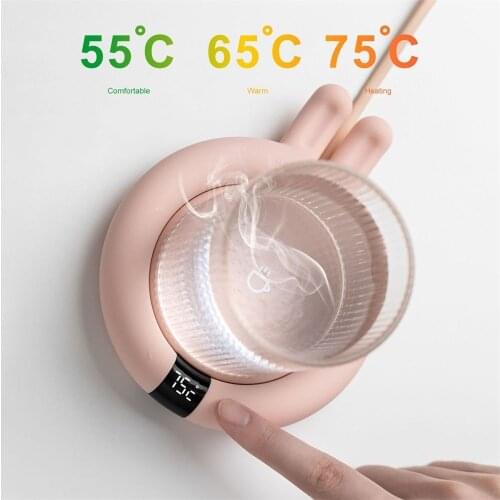Cup Warmer Warmer Pad Heating Coaster Desktop Coffee Tea Mug Office Dormitory Insulation Coaster LED Touch Constant Warm Coaster