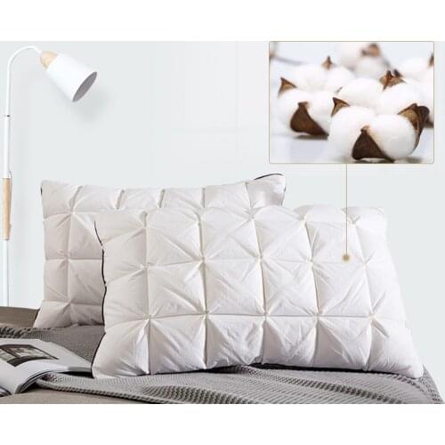 Bread Goose Down and Feather Bed Pillow Sleep 100% Cotton Pillow with Natural Filling Body Pillow Fluffy Pillow Throw Pillows