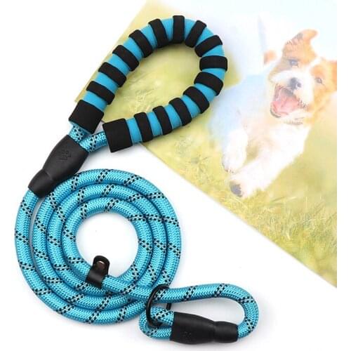 New Color Handle Dog Leash Nylon Reflective Pet P Chain For Small Medium Large Dogs Leash Pet Training Walking Dog Leash Chain