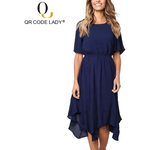 QR CODE LADY Summer Short Sleeve Dresses