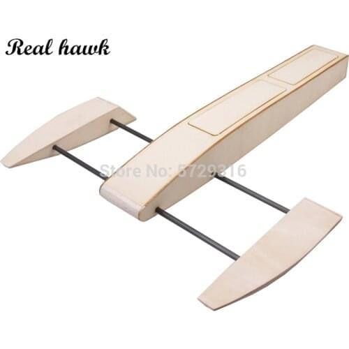 RC Speed Boat 495mm Wooden Sponson Outrigger Shrimp Racing Boat Model Building Kits Radio Remote Control Speedboat