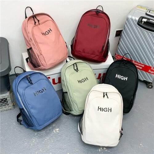 Oxford Cloth Waterproof Ladies Backpack Simple Cute School Bag For Girl 2021 Solid Color Woman Bags New Large Capacity Mochilas