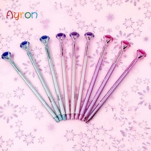 1Pcs Blue ibk Crystal Gel pen Fashion Girl Large Diamond Pen Material Escolar Bolis Escolares Kawaii Novelty Promotional student