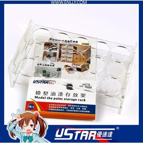 Ustar 90069 Mini Paint Bottle Storage Rack (One Layer) Suitable For Tamiya/Mr. Color/GAIA etc