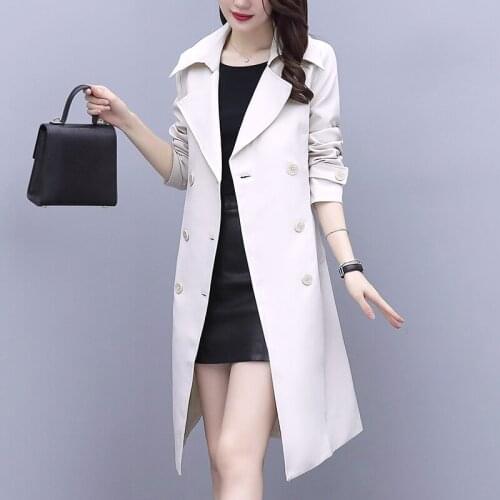 Large Size Spring Autumn Windbreaker Fashion Coat Elegant Fashion Manteau Femme Hiver Gabardina Mujer Za 2021 Woman Clothes