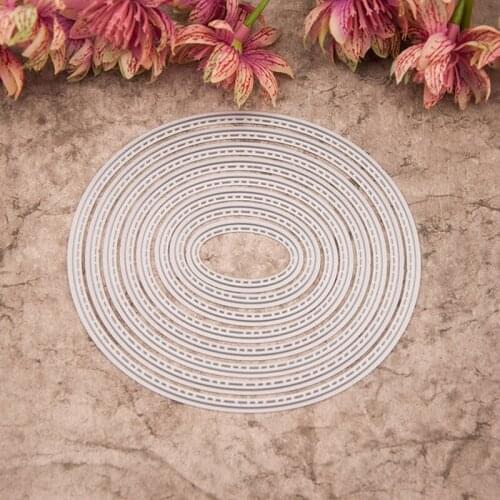 YINISE Metal Cutting Dies For Scrapbooking Stencils Oval Frame DIY Cut Album Paper Cards Making Embossing Die Cuts Cutter Mold