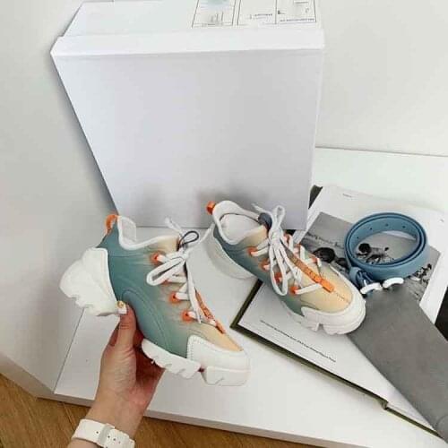 D family fashion womens shoes 2020 new spring fashion dad wearing shoes womens summer net red pink Mickey platform shoes