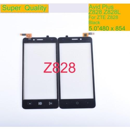 10Pcs/lot Touch Screen Digitizer For ZTE Avid Plus Z828 Z828L Touch Panel Touchscreen Lens Front Glass Sensor NO LCD Z828