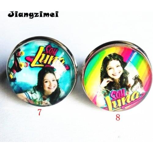 2pcs( 8 styles) high-quality Super pop singer Soy Luna Elenco de Soy Luna silver Rings I'm moon glass finger Ring