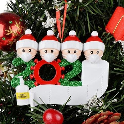 2020 Personalized Christmas Decorations Survived Family of 2/3/4/5 Ornaments