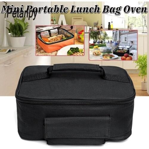 220V Mini Square Personal Portable Lunch Oven Bag Instant Food Heater Warmer Electric Oven PE Alloy Heating Lunch Box Office