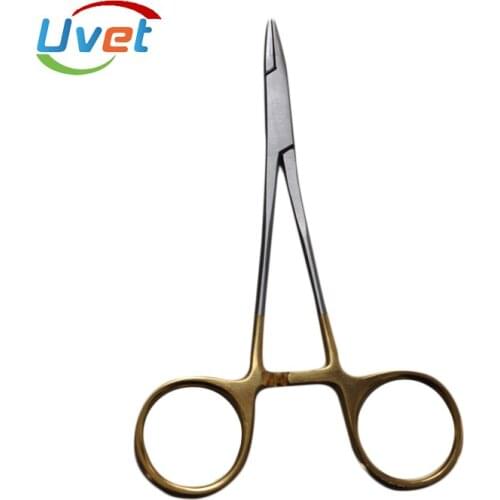 Uvet 5pcs Medical needle picker stainless steel alloy 12.5cm ophthalmic surgical forceps